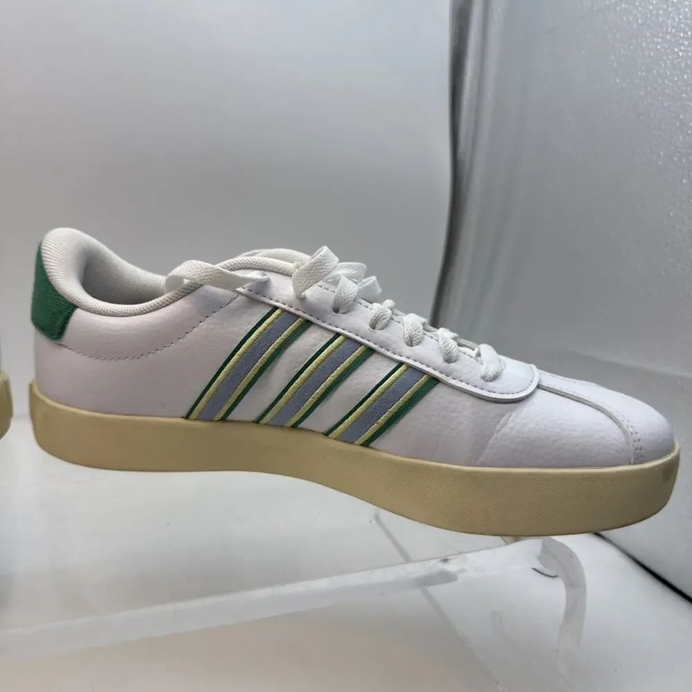 Women’s Size 10 Adidas VL Court 3.0 White Semi Court Green Excellent Condition